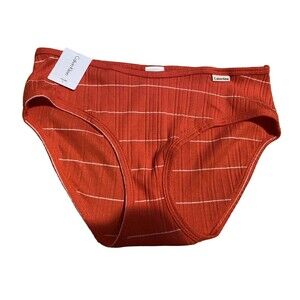 CALVIN KLEIN Ribbed Cotton Bikini Panty - Small